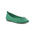 Women's Sashay Flat by White Mountain in Green Fabric (Size 7 1/2 M)