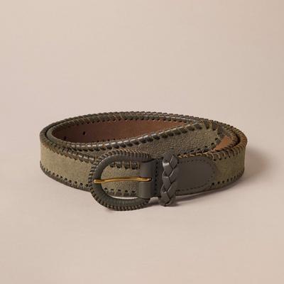 Lucky Brand Suede Leather Laced Belt - Women's Accessories Belts in Oliver, Size L