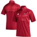 Men's adidas Red Louisiana Tech Bulldogs Sideline Short Sleeve Quarter-Zip Pullover Top