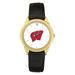 Men's Black Wisconsin Badgers Leather Watch