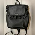 Nine West Bags | 5/$25 Item: Nine West Ruffle Flap Backpack | Color: Black/Silver | Size: Os
