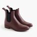 J. Crew Shoes | Jcrew Matte Chelsea Rain Boots In Dark Burgundy | Color: Black/Purple | Size: 9