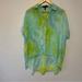 Jessica Simpson Tops | Jessicasimpson Tie Dye Oversized High Low Short Sleeves Semi Sheer Top Small | Color: Green/Yellow | Size: S