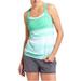 Athleta Tops | Athleta Stride Crunch And Punch Cross Back Tank Top W/ Built In Bra Size Medium | Color: Green/White | Size: M
