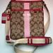 Coach Bags | Coach Heritage Strip Crossbody - Brown And Pink | Color: Pink/Tan | Size: 7” X 8.5”