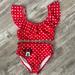 Disney Swim | Minnie Mouse Disney Parks Red Polka Dot Toddler Girl Bikini Two-Piece Size 4 | Color: Red/White | Size: 4g