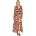 Free People Dresses | Free People Revolve* Tilda Wrap Dress, Neutral Combo, Size Xl New W/Tag | Color: Brown/Red | Size: Xl