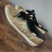 Kate Spade Shoes | Kate Spade Glitter Keds | Color: Black/Gold | Size: 6