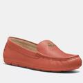 Coach Shoes | New Coach Leather Marley Driver Slip On Loafers Bright Salmon Pink Coral Size 6 | Color: Pink | Size: 6