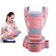 Lohofrnny Baby Carrier, Multifunctional Hip Seat for Baby Carriers from 0 to 36 Months, Ergonomic Baby Carrier with Hip Seat/Pure Cotton, All Seasons, Maximum Load 25 kg (Pink)
