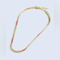 Madewell Jewelry | Madewell The Tennis Collection Baguette Crystal Necklace | Color: Gold/Pink | Size: 18”