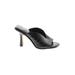 Vince Camuto Heels: Slip On Stiletto Cocktail Party Black Solid Shoes - Women's Size 7 1/2 - Open Toe