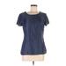 Banana Republic Heritage Collection Short Sleeve Blouse: Blue Tops - Women's Size 4