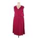 Old Navy Casual Dress - DropWaist: Burgundy Solid Dresses - Women's Size 3X Plus