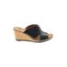 Clarks Wedges: Black Solid Shoes - Women's Size 8 - Open Toe