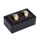 Cufflinks for Men's French Shirt New Oval Cuff Links with Crystal Imitation Rhodium/Gold Tone Wedding Accessories (Color : D, Size : 17.4 * 11.7mm) (D 17.4 * 11.7mm)