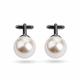 Pearl Cufflinks Men's Round Pearl Cufflinks Women's Suit Business Cufflinks Wedding Party Cufflinks Gift (Color : Argento, Size : 3.9cm*2cm) (Argento 3.9cm*2cm)