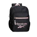 Reebok Beverly School Backpack Double Compartment Black 30 x 40 x 12 cm Polyester 14.4 L, Black/White, One Size, Double Compartment School Backpack