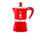 Bialetti Rainbow Moka Pot – 3 Cup Espresso Maker With Safety Valve – Schiaccianoci Limited Edition - Red Italian Stovetop Coffee Maker