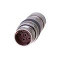 Cold pressed terminals straight/elbow aerospace male waterproof IP67 M23 connector 6 8 9 12 17 19 pin (Color : M23DK6TK add PIN)