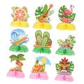 Ciieeo 36 Pcs Hawaiian Honeycomb Ornament Decor The Gift Gifts Hawaiian Honeycomb Centerpieces Flamingo Scene Layout Honeycomb Tiki Party Scene Layout Hawaii Honeycomb Ornaments