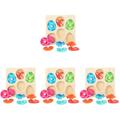 Vaguelly 4pcs Dinosaur Puzzle Jigsaw Puzzles for Kids Toys for Kids Dinosaur Toys Wood Jigsaw Toy Educational Toys Brain Teaser Toy Multi-layer Puzzle Toy Dinosaur Eggs Wooden Matches 3d