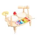 TOYANDONA Set Children's Drum Musical Instrument Toy Musical Drum Toy Jazz Drum Toy Kids Musical Instruments Early Educational Toy Fun Musical Toys Wooden Music Table Multifunction Preschool