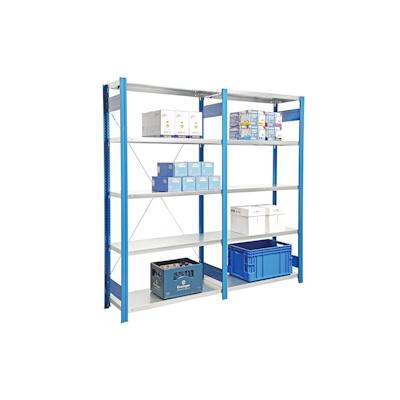 PROREGAL Fachbodenregal FALKE | Light-Duty | Grundregal | HxBxT 300x87x60cm | 7 Ebenen | Fachlast 150kg | Einseitig nutzbar | Rahmen Resedagrün Image
