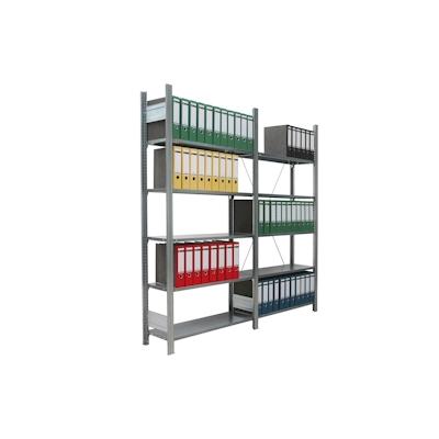 PROREGAL Aktenregal FALKE Stecksystem für Standard-Ordner | Grundregal | HxBxT 200x87x60cm | 5 Ordnerebenen | Fachlast 80kg | Einseitig nutzbar Image