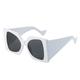 Large Frame Wide Leg Women's Sunglasses Outdoor Sunglasses Trendy UV400 Driving Decorative Sunglasses Gift (Color : G, Size : 1)