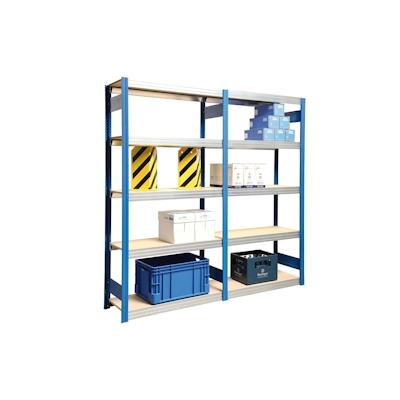 PROREGAL Weitspannregal FALKE | Medium-Duty | Grundregal | HxBxT 250x87x30cm | 6 Ebenen | Fachlast 250kg | Enzianblau Image