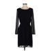 J.Crew Factory Store Casual Dress - Sweater Dress: Black Solid Dresses - Women's Size 0