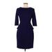 Elie Tahari Casual Dress - Sheath: Blue Dresses - Women's Size 6