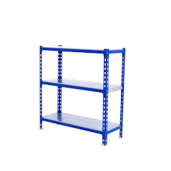 PROREGAL Schwerlastregal BABY METAL SHARK | HxBxT 90x90x40cm | Fachlast 180kg | Blau-Verzinkt | Regal Standregal Werkstattregal Lagerregal Image