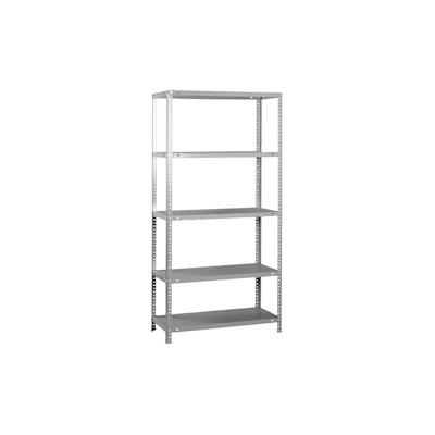 PROREGAL Schraubregal PANDA TALL | HxBxT 200x110x30cm | 5 Fachböden | Fachlast 90kg | Grau | Regal Standregal Aufbewahrungsregal Image