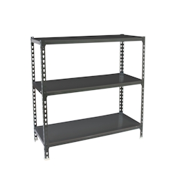 PROREGAL Schwerlastregal SMALL METAL SHARK | HxBxT 100x100x50cm | Fachlast 180kg | Anthrazit | Regal Standregal Werkstattregal Lagerregal Image