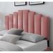 Milwaukee Heather Pink Velvet Upholstered Full/Queen Size Headboard