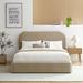 Keynote Performance Velvet Curved Full Platform Bed