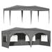 10'x20' EZ Pop Up Canopy Outdoor Portable Party Folding Tent with 6 Removable Sidewalls Carry Bag