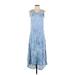 Chelsea & Theodore Casual Dress - Slip dress: Blue Tie-dye Dresses - Women's Size X-Small