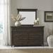 Paradise Valley Saddle Brown Panel Bed, Dresser and Mirror Set