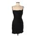 Forever 21 Cocktail Dress - Sheath Square Sleeveless: Black Solid Dresses - Women's Size Medium