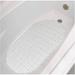 White Vinyl Non-Slip Bathtub Shower Mat With Suction Cups -27" x15"