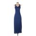 Just Love Casual Dress - Maxi: Blue Dresses - Women's Size Small