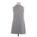 Zara Casual Dress - A-Line Mock Sleeveless: Gray Dresses - Women's Size Small