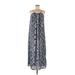 Aqua Casual Dress - Maxi: Blue Snake Print Dresses - Women's Size Medium
