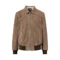 Joop! Velourslederjacke "Laup" Herren open brown, Gr. 50, Leder, Jacke im Blouson Design