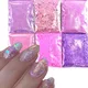 Paillettes holographiques N64.Glitter mélange de paillettes épaisses poudre fine violet rose