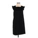 Madewell Casual Dress - Mini Square Short sleeves: Black Solid Dresses - New - Women's Size 0