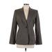 Anne Klein Blazer Jacket: Below Hip Gray Print Jackets & Outerwear - Women's Size 10